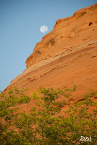 Image of Moon and Red Rocks (0035)