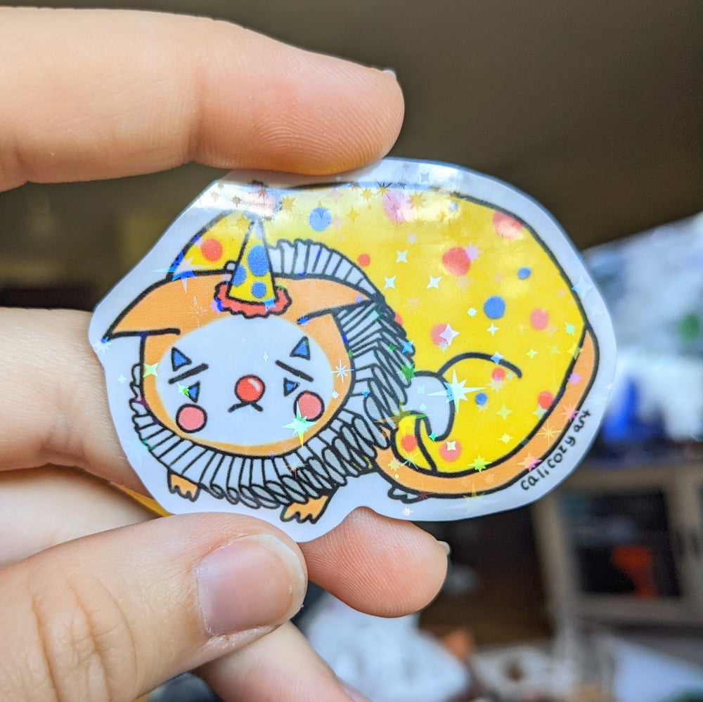 Image of Clown Kitty Sticker