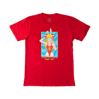 Image 1 of Get Lost Perv! x Flavor Brand - SLURP ME Unisex T-Shirt (Red)