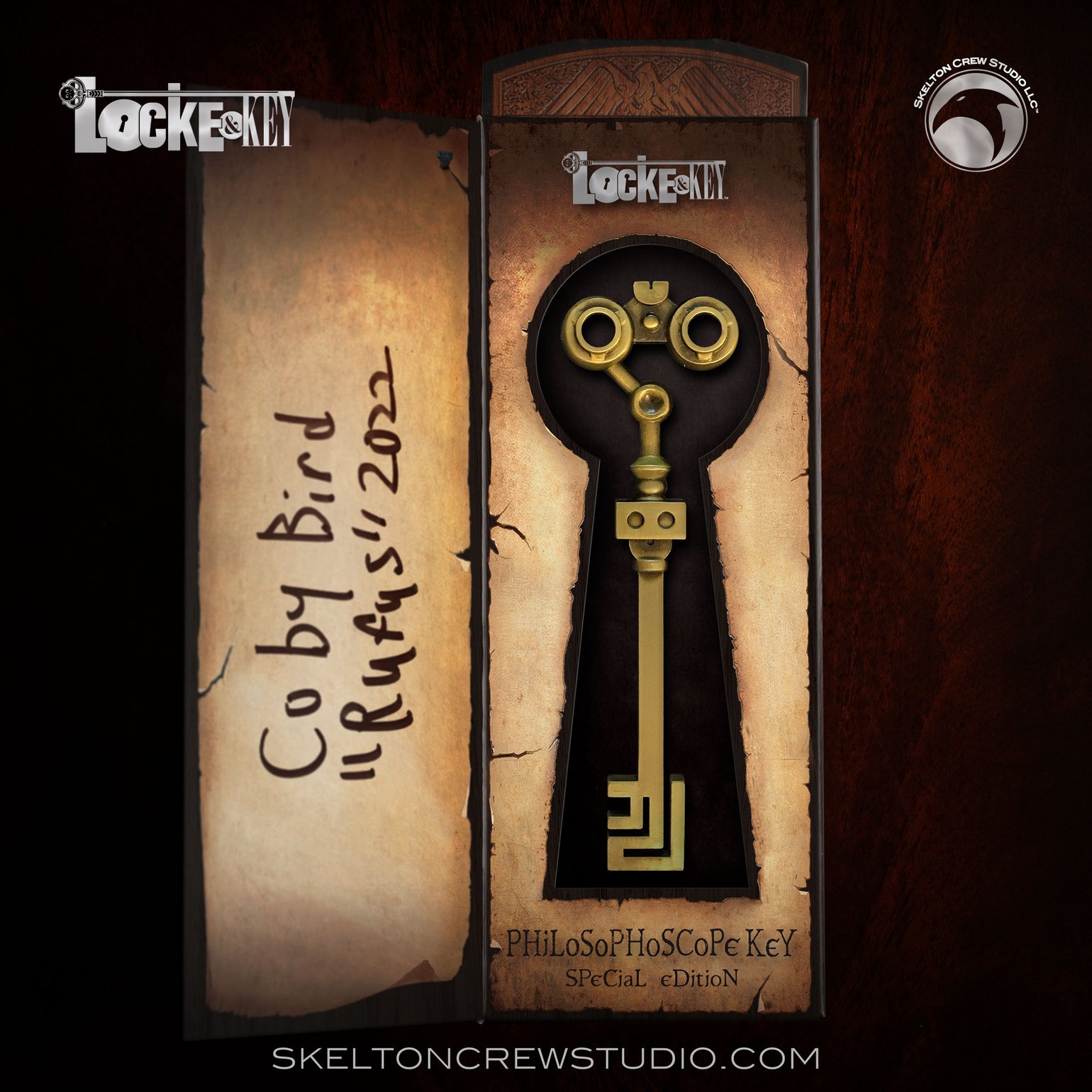 Image of Locke & Key: CHARITY SIGNED Special Edition Philosophoscope Key!