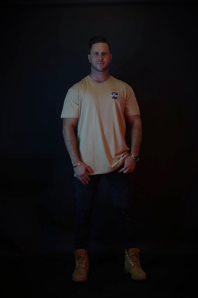 Uni Sex Street Royalty Tan T-Shirt (Skull)