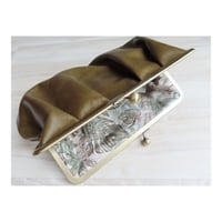 Image 3 of Moss Leather Pleated Clutch