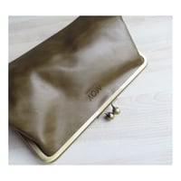 Image 4 of Moss Leather Pleated Clutch