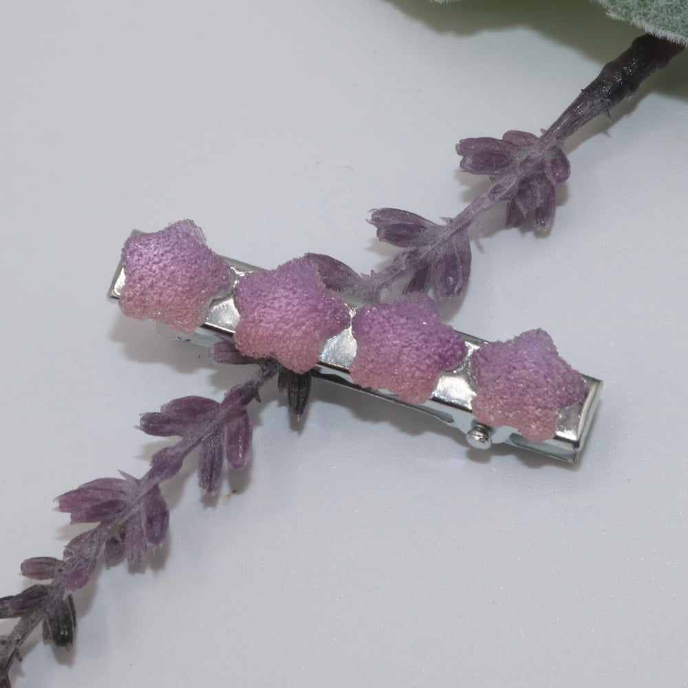 Image of Hair Clip Purple Stars