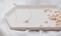 Image 1 of Solitaire Pearl Necklace