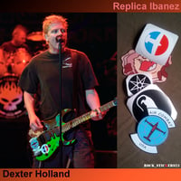 Image 1 of Dexter Holland guitar stickers Offspring decal signature Ibanez Punk Full Set 5