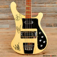Image 4 of Motörhead autographs vinyl stickers Lemmy Kilmister, Phil Campbell, Mikkey Dee signature guitar 