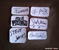 Image 3 of Sex Pistols autographs stickers Sid Vicious, Steve Jones, John Lydon, Glen Matlock