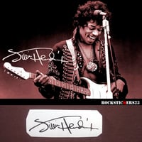 Image 1 of Jimi Hendrix autographs vinyl stickers without background 2 decal signature