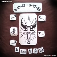 Image 2 of Cliff Burton guitar stickers James Hetfield Gibson vinyl decal R.I.P