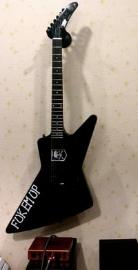 Image 5 of James Hetfield guitar stickers ESP MX-220 fuk em up vinyl decal set 3