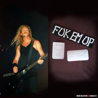 Image 1 of James Hetfield guitar stickers ESP MX-220 fuk em up vinyl decal set 3