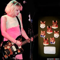 Image 1 of Courtney Love guitar victorian cat stickers Fender Jazzmaster decal Hole set 8