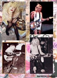 Image 3 of Courtney Love guitar victorian cat stickers Fender Jazzmaster decal Hole set 8