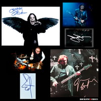 Image 2 of Black Sabbath autographs vinyl stickers Ozzy Osbourne, Tony Iommi, Bill Ward, Geezer Butler decal