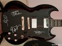 Image 3 of Black Sabbath autographs vinyl stickers Ozzy Osbourne, Tony Iommi, Bill Ward, Geezer Butler decal