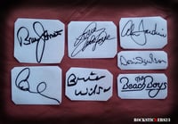 Image 4 of The Beach Boys autographs vinyl stickers Brian Wilson,Alan Jardine,Mike Love,Bruce Johnston....