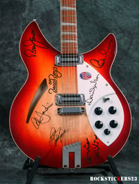 Image 3 of The Beach Boys autographs vinyl stickers Brian Wilson,Alan Jardine,Mike Love,Bruce Johnston....