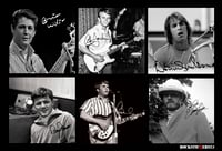 Image 2 of The Beach Boys autographs vinyl stickers Brian Wilson,Alan Jardine,Mike Love,Bruce Johnston....