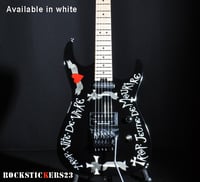 Image 4 of Warren DeMartini guitar stickers frenchie Charvel DMSF Custom Ratt decal set 7