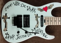 Image 2 of Warren DeMartini guitar stickers frenchie Charvel DMSF Custom Ratt decal set 7