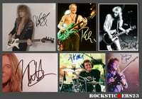 Image 2 of Def Leppard stickers autographs vinyl Joe Elliot,Phil Collen, Rick Allen,Rick Savage, Steve Clark...