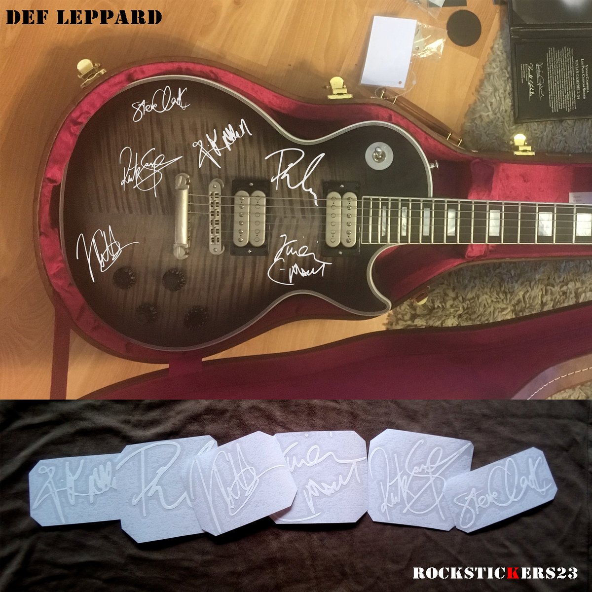 Def Leppard stickers autographs vinyl Joe Elliot,Phil Collen, Rick ...