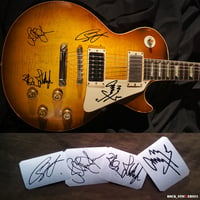 Image 1 of Led Zepp stickers autograph vinyl Jimmy Page, Robert  Plant, John Bonham, John Jones 