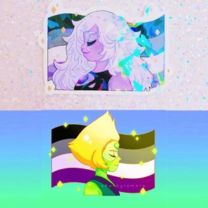 Image of Steven Universe Pride Holographic Stickers