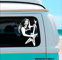 Image 1 of Dimebag Darrell vinyl portrait stickers guitar, car, laptop Pantera