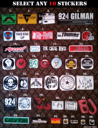 Image 1 of CHOOSE ANY 10 BILLIE JOE GUITAR STICKERS JUST $34 GREEN DAY BJ ALL VERSIONS