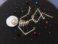 Image 2 of Space Skeleton 4" Embroidery Hoop