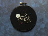 Image 4 of Space Skeleton 4" Embroidery Hoop