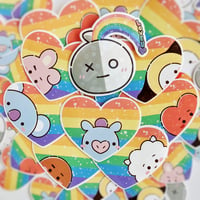 Image 1 of BT21 Pride Vinyl Stickers