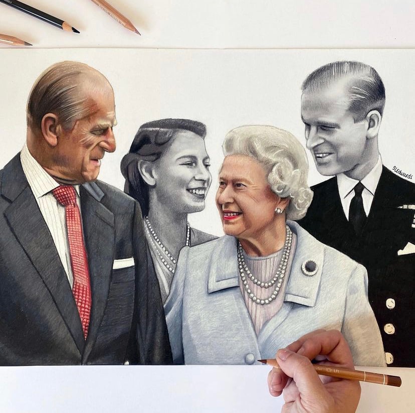 Image of Prince Phillip and the Queen PRINT