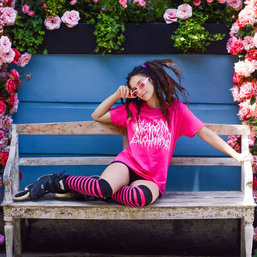 Image of Pink Metal Tee