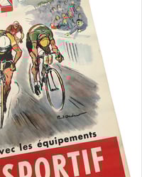 Image 4 of Original vintage poster Le Coq Sportif / Circa 1950s Tour de France illustrated by Paul Ordner.