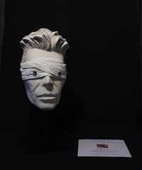 Image 2 of 'The Blind Prophet' White Clay Mask Sculpture