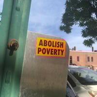 Image 2 of ABOLISH POVERTY NEON sticker