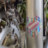 1.5" Holographic Trans Pride Chain Stickers