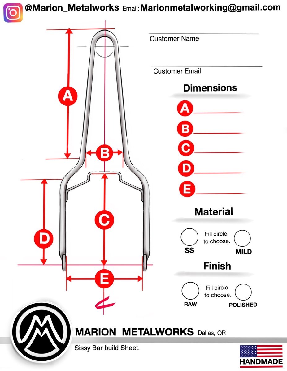 Hardtail Sissy Bar | Marion-Metals