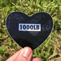 Image 1 of HEAVY HEART CHROME STICKER