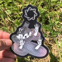 Image 1 of GOD OF FEAR VAPORWAVE STICKER