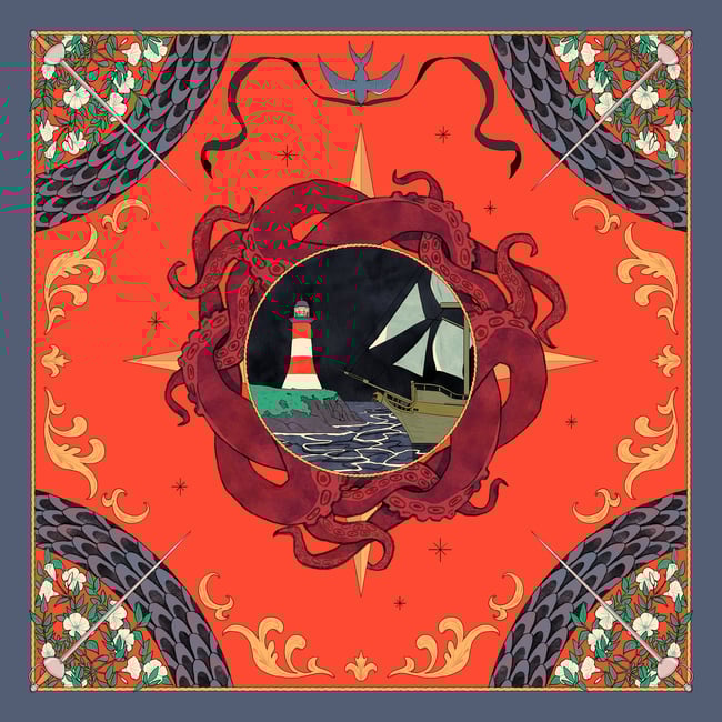 [ OFMD ] Red Silk Scarf