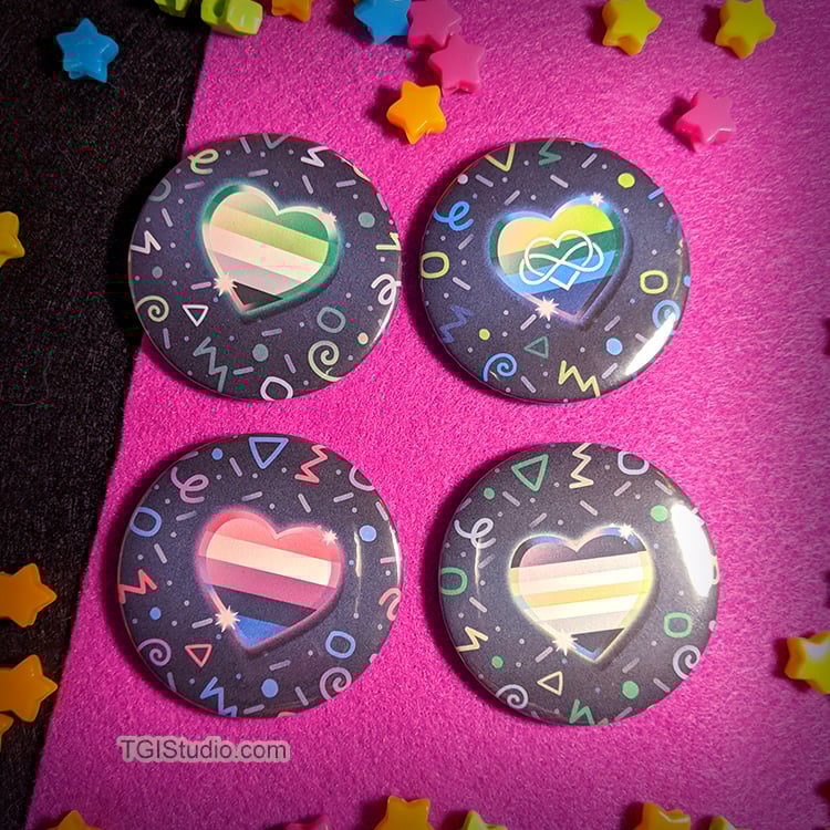 CUSTOM Pride 2.25" Retro Button!!!