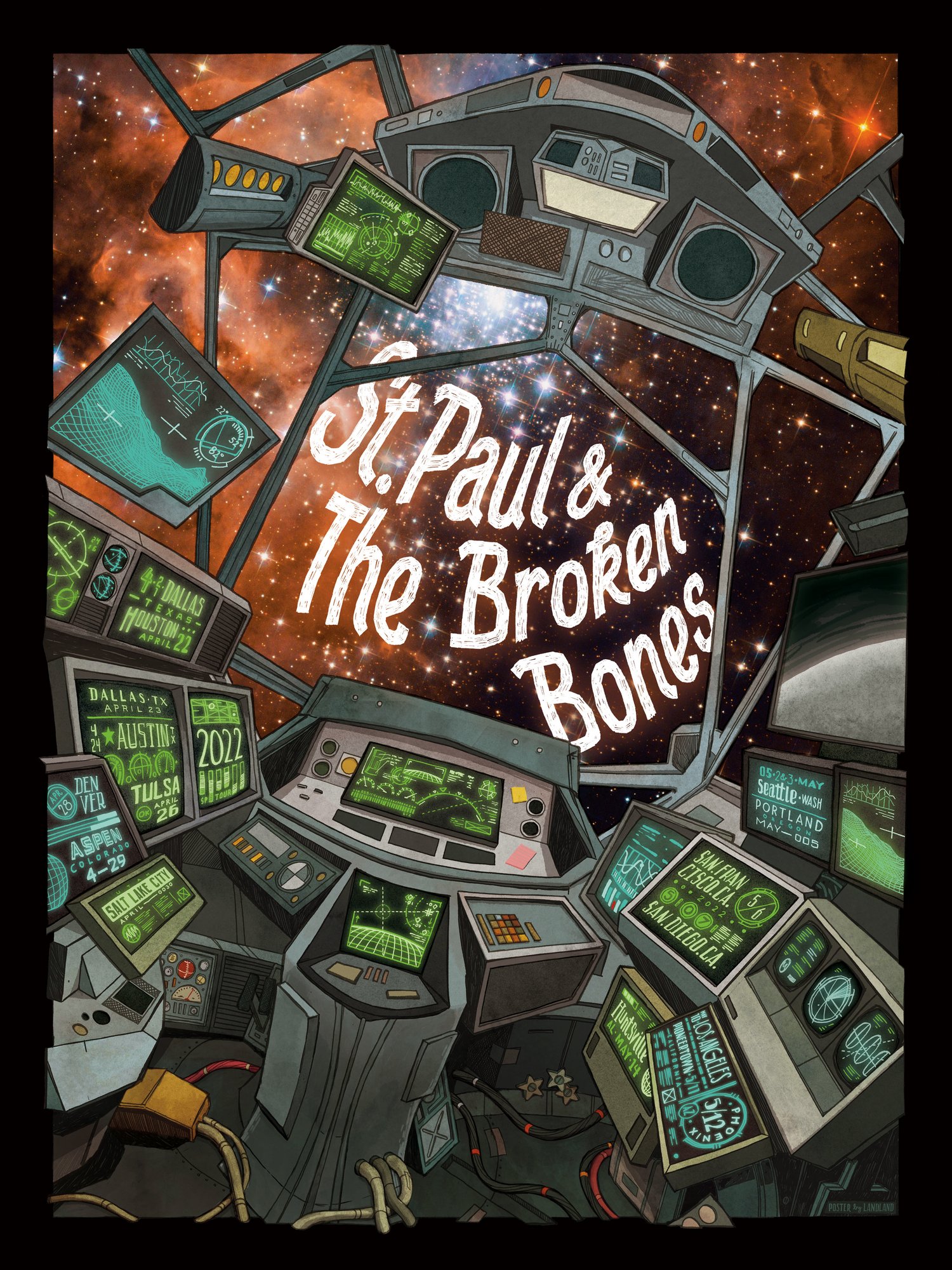 St. Paul & the Broken Bones (2022 Tour Dates) • L.E. Official Poster