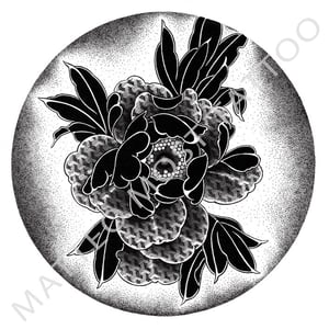 Dotwork Peony