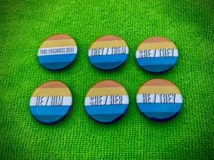 Pronoun Button - Aroace Pride Flag - 1.25"