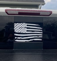 2019-2022 Chevy Sliding Window Distressed American Flag