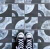 Pascal Tile Stencils for Patios, Floors, Tiles and Walls-Geometric Stencil - DIY Floor Project.